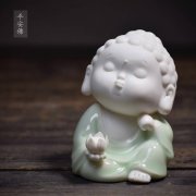 汽车摆件如来佛像 可爱陶瓷车载摆设 车上禅意保平安中控台饰品